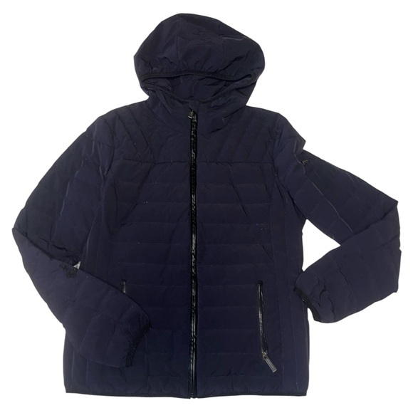 Michael Kors Black Hooded Puffer Jacket - Picture 1 of 3